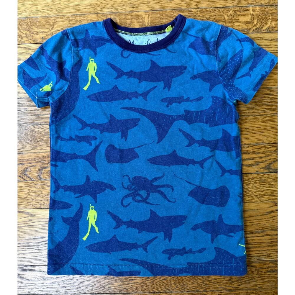 Mini Boden Boys' Scuba Diver Ocean Fish Shirt Size 5-6 - Picture 1 of 4